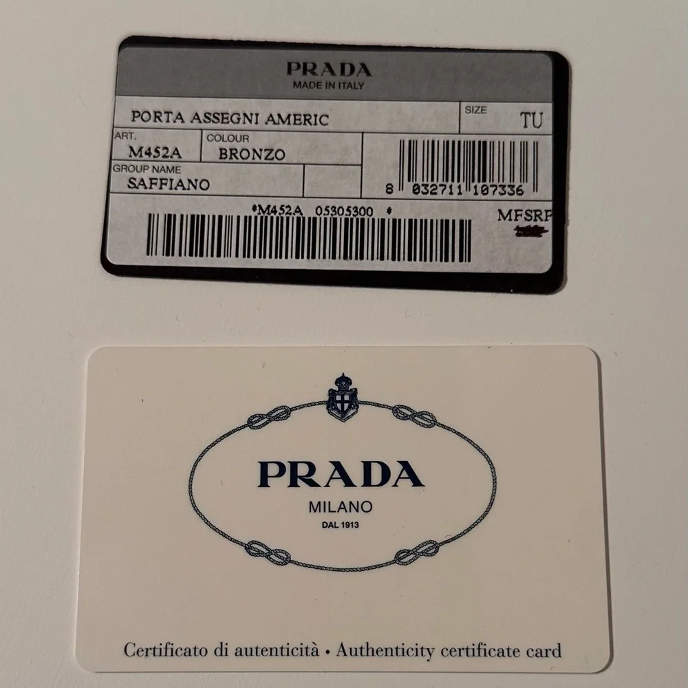 SOLD!💎Prada Saffiano Bronze Wallet-EUC - Picture 4 of 15